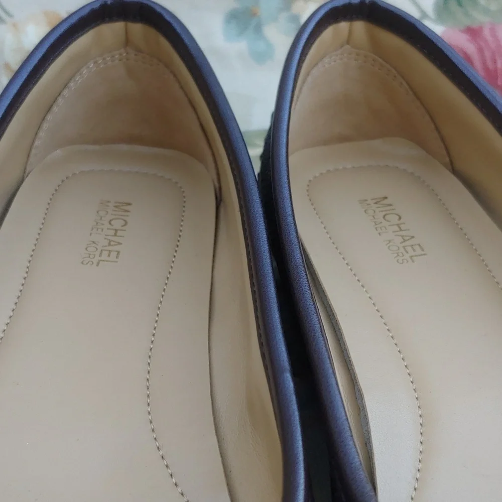 Michael Kors Fulton Studded Mocassin Flats in Brown with MK Logo Women's 7.5 - Picture 12 of 17